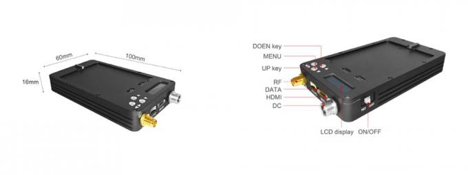 소형 HD COFDM 송신기 1080P 무선 전신 신체 착용 화면 무선 송신기 최고 20까지 킬로미터