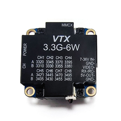3.3Ghz 6W 무선 오디오 비디오 송신기 3.3G UAV FPV VTX RC 드론용 비디오 전송