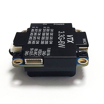 3.3G 6W FPV 드론 VTX VRX 3.3Ghz 무선 비디오 송신기 수신기 오디오 비디오 전송
