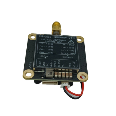 2.2G 1.6W 드론 아날로그 비디오 전송기 2.2Ghz FPV VTX 장거리 비디오 전송기